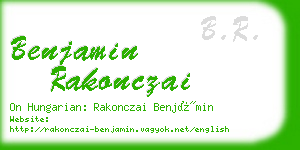 benjamin rakonczai business card